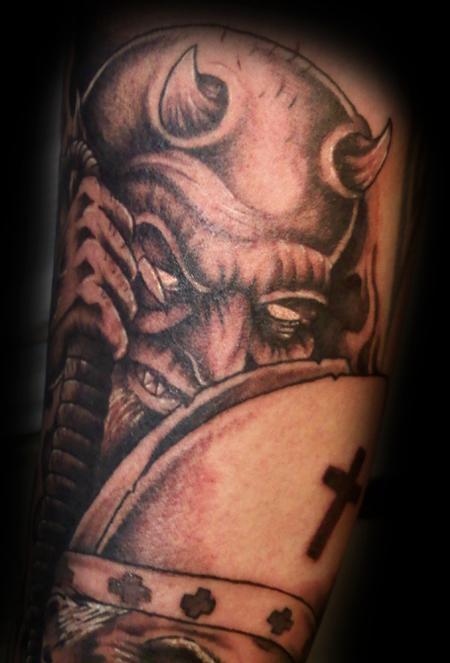 Eli Williams - Devil detail, on the forearm.